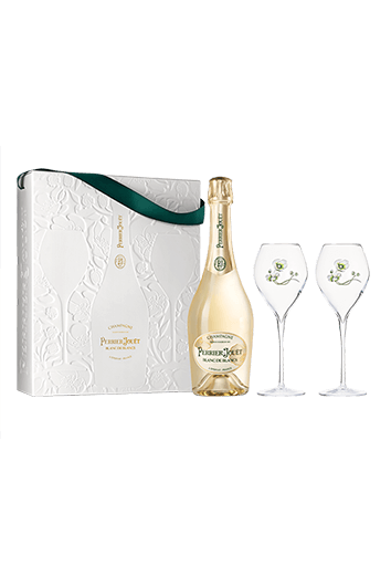 PERRIER-JOUËT Cofanetto Champagne Blanc De Blancs con 2 bicchieri