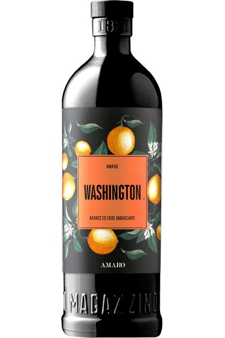 Washington Amaro, 700 ml, Amaro di Arance Washington ed Erbe Amaricanti, con Sentori d'Arancia ed Erbe Aromatiche, Ideale con Bitter e Vermouth, Botaniche Selezionate, Idea Regalo, 28% Vol.