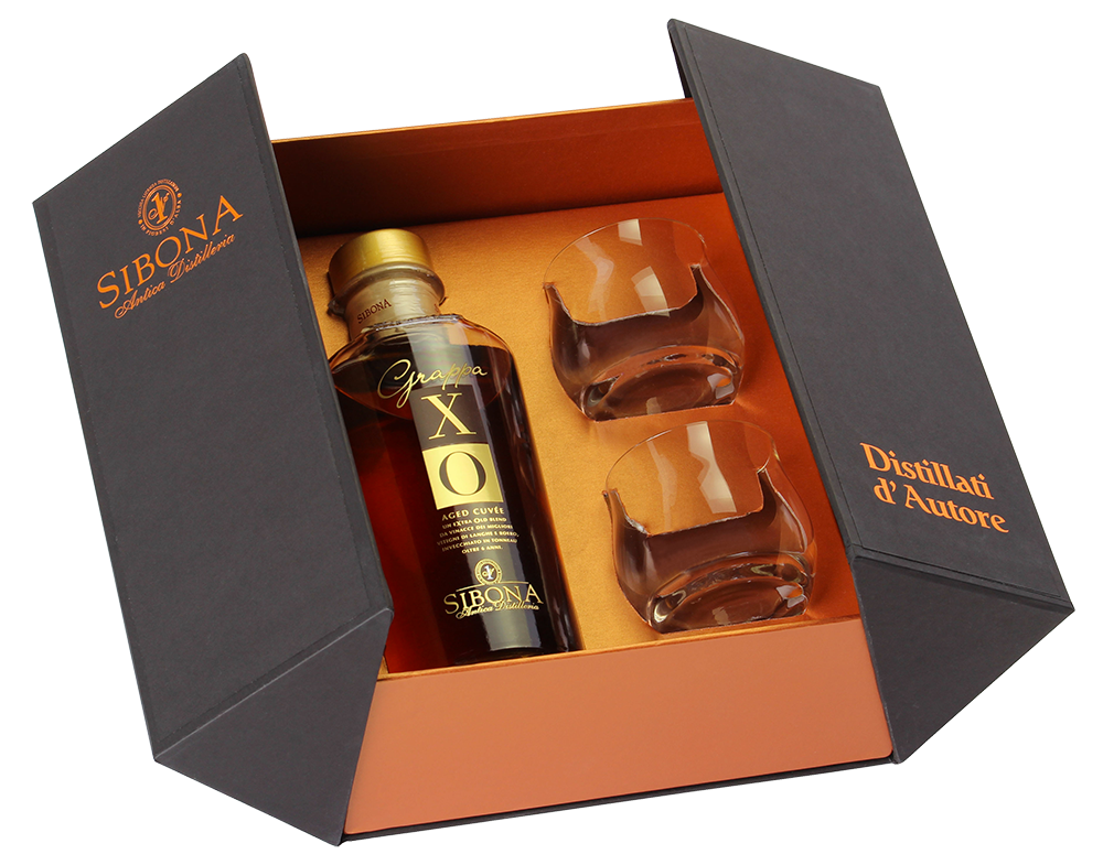 Grappa Sibona Pack with XO cl50 glasses