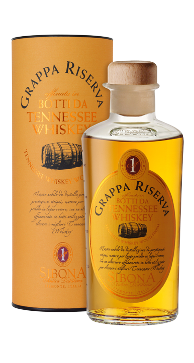 Grappa Sibona refined in 50 cl whiskey barrels