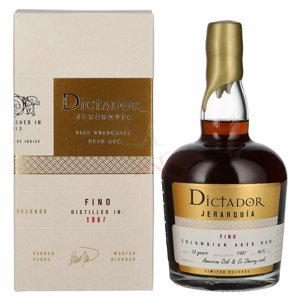 Dictador JERARQUÍA 33 Years Old FINO Colombian Aged Rum 1987 - TS  Distribuzioni s.r.l.